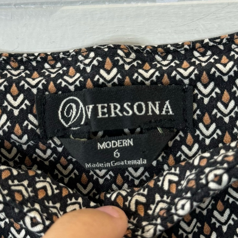 Versona Women's Pull On Modern Patterned Pants Size 6 - Picture 4 of 9